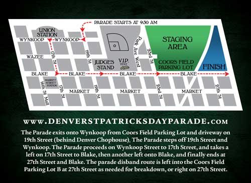 Denver St. Patrick's Day Paraderoute