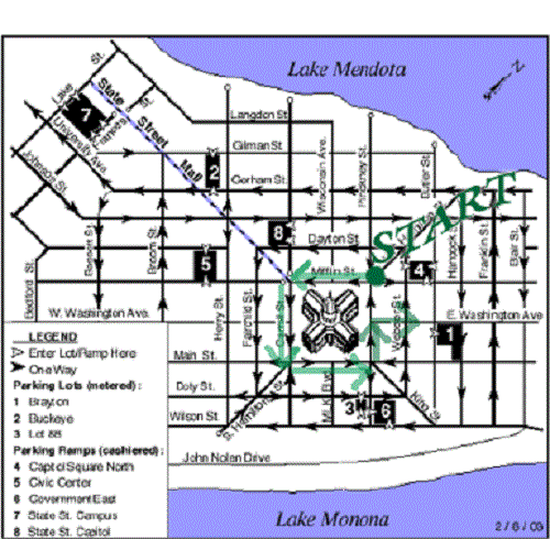 Madison, WI St. Patrick's Day Parade route