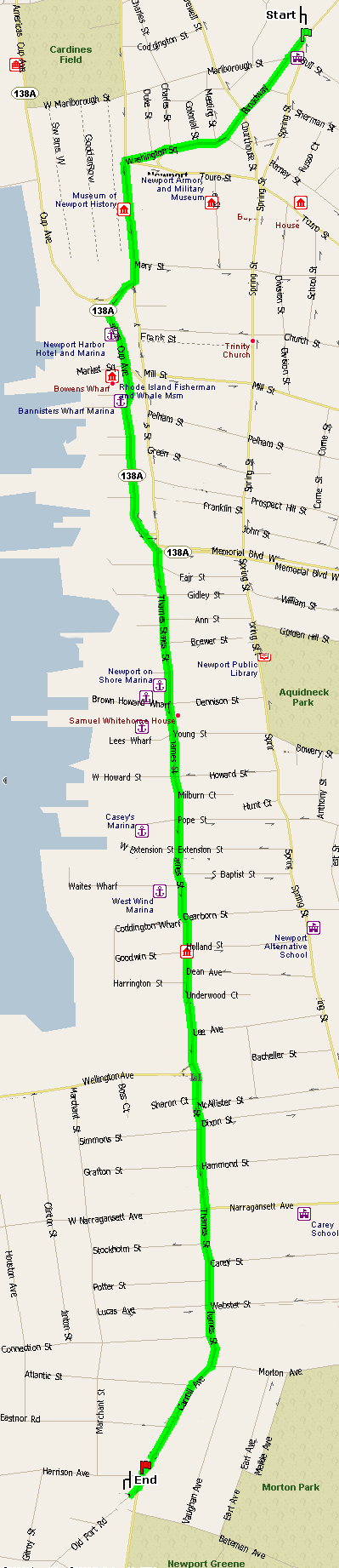 Newport St. Patrick's Day parade route