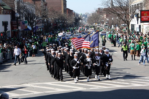 st patricks day parade boston t stop